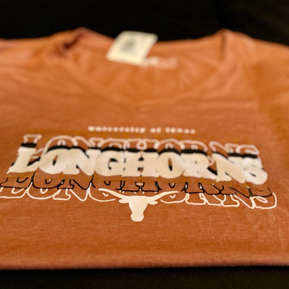 XL TX Texas Longhorn women’s V-neck T-shirt